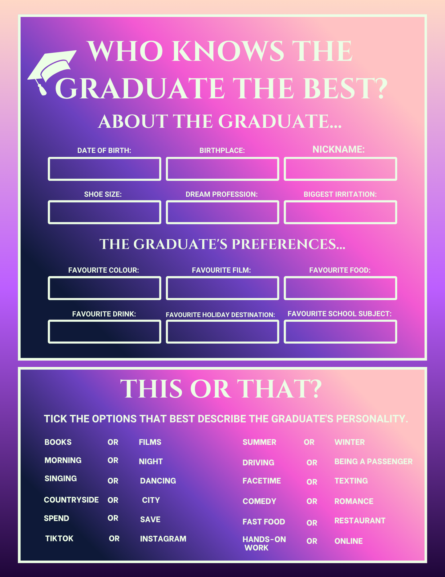 Grad Booklet